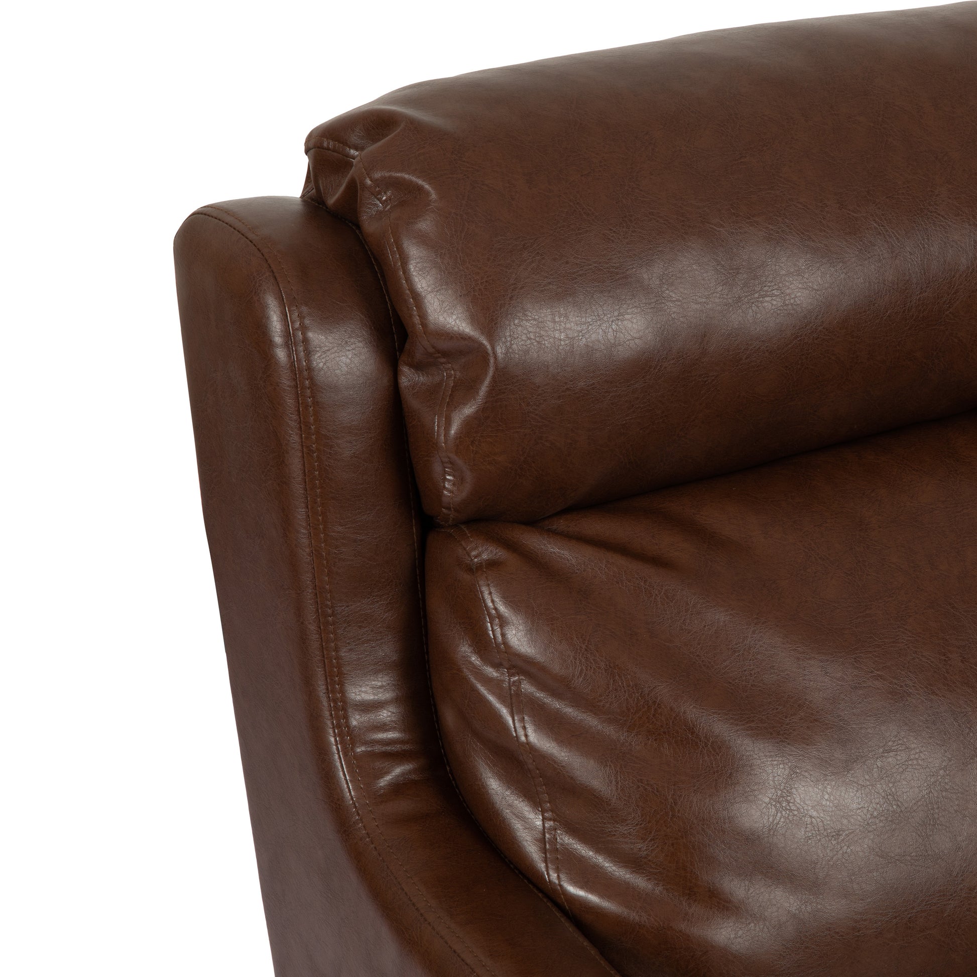 Club Chair Dark Brown Pu
