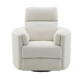 Sagen Glider Recliner W Swivel, Beige Boucle Lv02733 Beige Upholstered