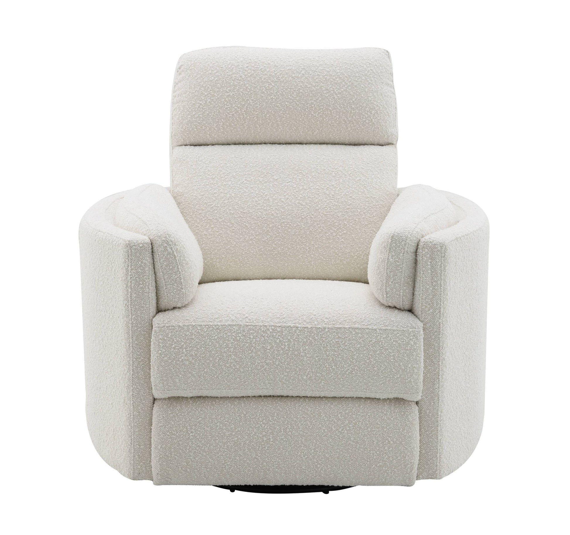 Sagen Glider Recliner W Swivel, Beige Boucle Lv02733 Beige Upholstered