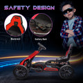 Aosom 12V Electric Go Kart For Kids, Outdoor Ride On Toy With Forward Backward Drive & Adjustable Speed, Gift For Child 3 8 Years Old, Red Red Iron Plastic