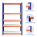 Capacity Garage Storage Shelves Heavy Duty Blue,Orange Iron