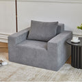 Sofa In A Box Foam Sofa Couch With Pillow, Bean Bag Chairs For Adults Stuffed High Density Foam, Large Bean Bag Sofa For Living Room Bedroom Gaming Room Plain Grey Primary Living Space Medium Soft Medium Duty American Design,European Square Arms Foam