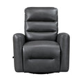 Glider Reclining Chair Swivel Motion Grayfaux Leather Upholstery Luxury Living Room Furniture, Movie Chair Gray Faux Leather Wood Primary Living Space Plywood,Solid Wood
