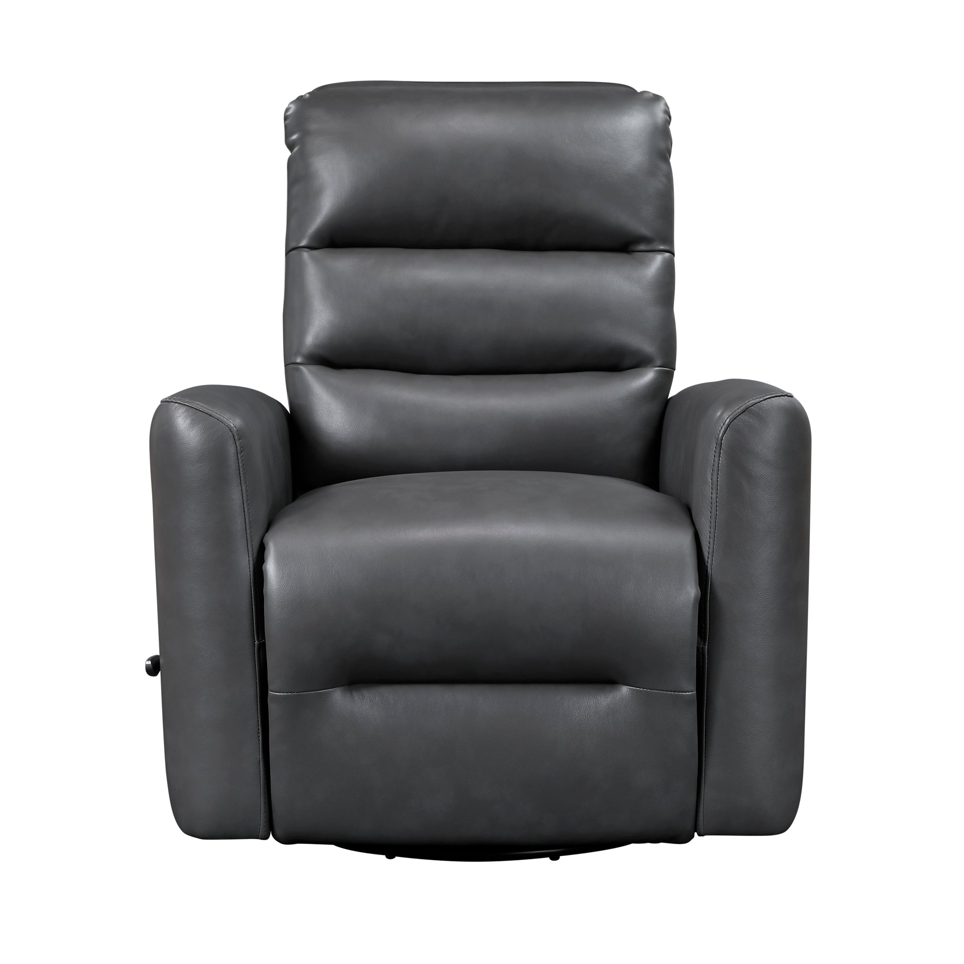 Glider Reclining Chair Swivel Motion Grayfaux Leather Upholstery Luxury Living Room Furniture, Movie Chair Gray Faux Leather Wood Primary Living Space Plywood,Solid Wood