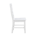 Contemporary White Finish Side Chairs Set Of 2 Dining Wooden Kitchen Dining Furniture Casual Style White Dining Room Casual,Farmhouse Side Chair Wood