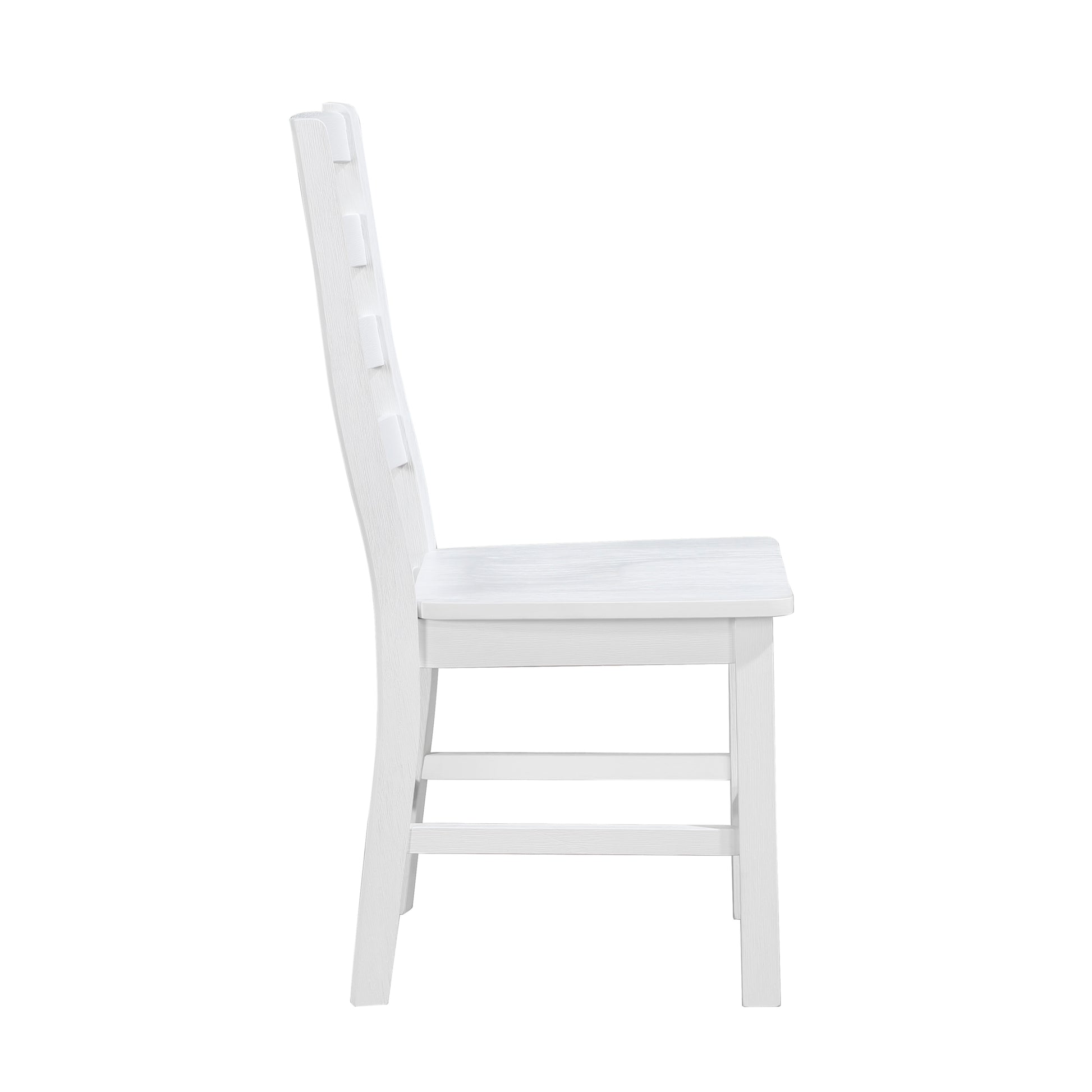 Contemporary White Finish Side Chairs Set Of 2 Dining Wooden Kitchen Dining Furniture Casual Style White Dining Room Casual,Farmhouse Side Chair Wood