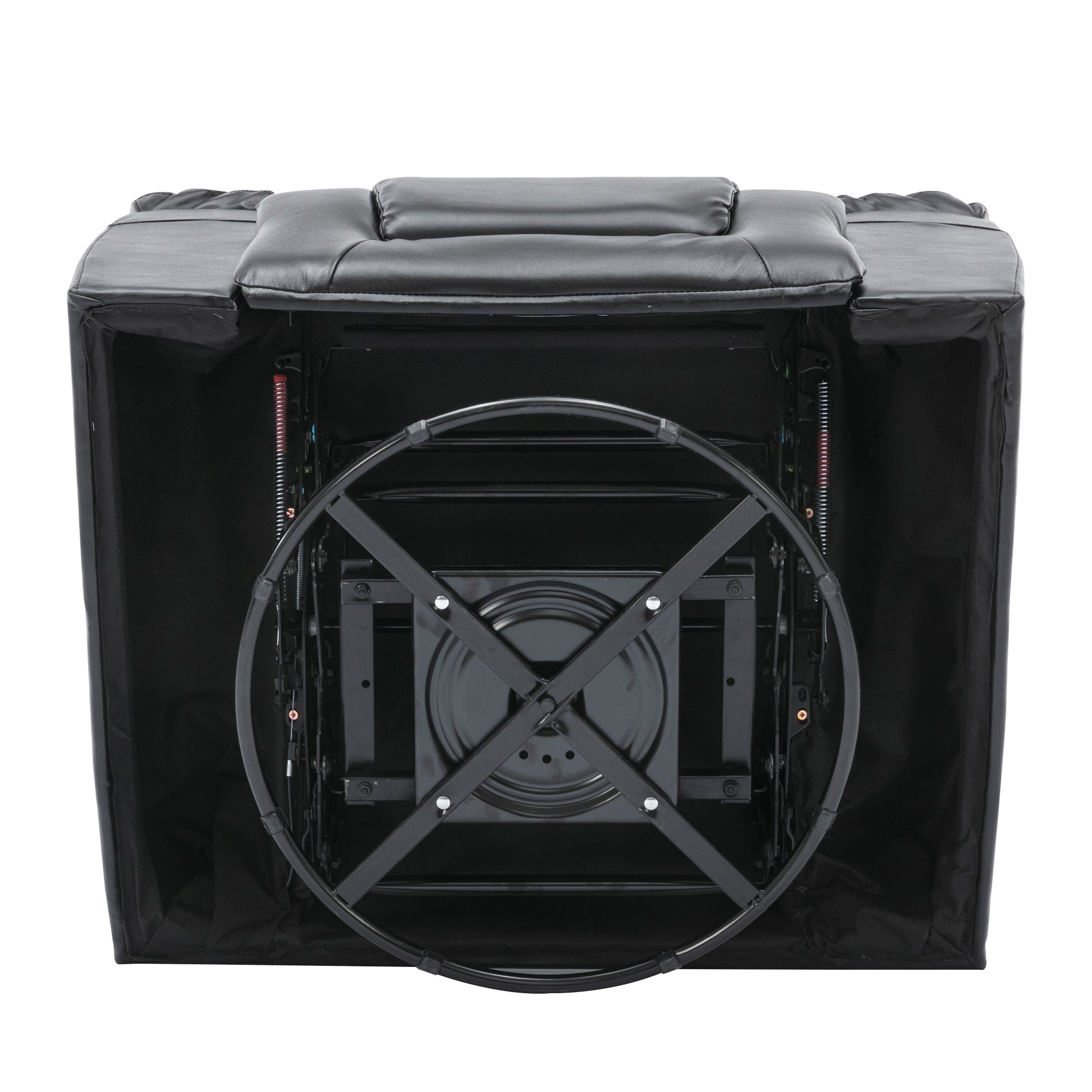 Home Theater Recliner Set Manual Recliner Chair With Wide Armrest, Two Built In Cup Holders For Living Room,Bedroom, Black Old Sku:Sg000760Aab Black Foam Pu Leather