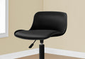 Office Chair, Adjustable Height, Swivel, Ergonomic, Computer Desk, Work, Juvenile, Black Leather Look, White Metal, Contemporary, Modern Black Foam Metal