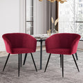Ts Stripe Dinding Chair 1Pc Wine Red Wine Red Velvet