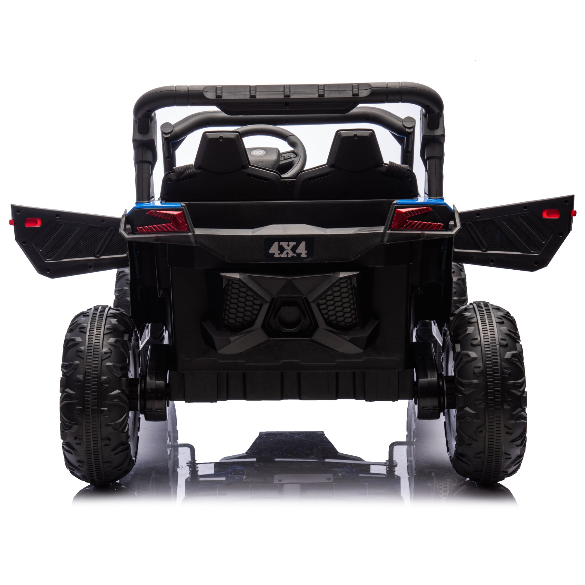 24V Two Seater Kids Ride On Utv W Parents Remote Control,Four Wheel Suspension,Slow Start,Large Wheel Design,Anti Collision Bar,Storage Space,Music,Usb,Bluetooth,Volume Control,Led Lights For Kids 3