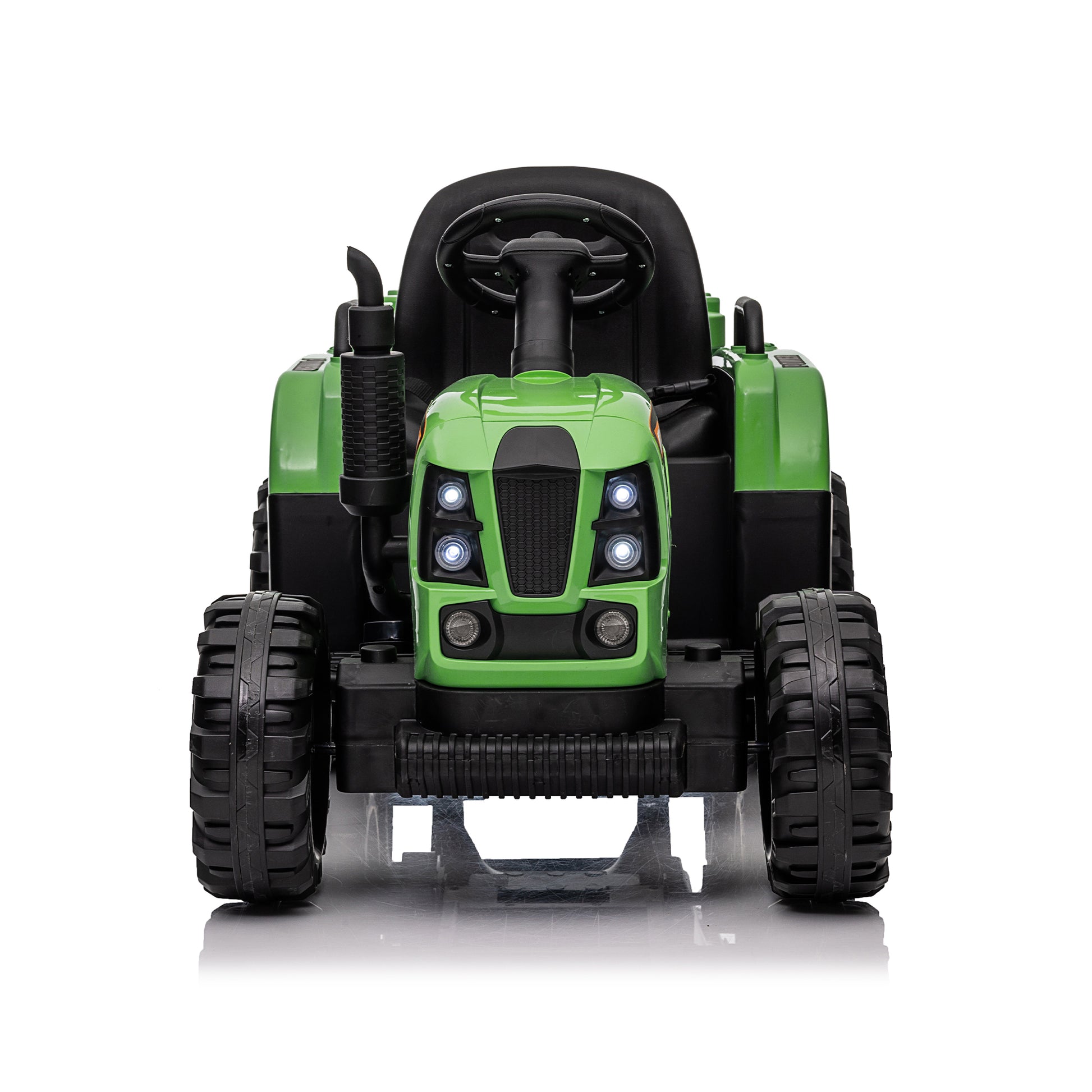 Ride On Tractor With Trailer,24V 400W Powered Electric Tractor Toy W Remote Control,Electric Car For Kids,Three Speed Adjustable,Power Display, Usb,Mp3 ,Bluetooth,Led Light,Two Point Safety Belt. Emerald 50 99 Lbs Polypropylene