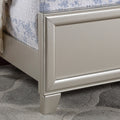 Omni Queen Bed Pearl Silver Queen Silver White Wood