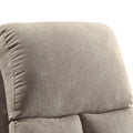 Grey Recliner With Cup Holder Grey Linen Manual Handle Metal Primary Living Space Tight Back Handle Pillow Top Arms Fabric Metal