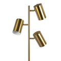 Harmony Brassed Gold Floor Lamp With Rotary Switch Triple Spots Metal Block Base Gold Table&Floor Lamps Brass,Metal