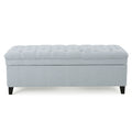 Juliana Storage Ottoman Blue Fabric