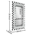 Wall Mirror Decor Sunburst Rectangle Mirrrors Silver Modern Mirror For Home Decor Silver Art Deco,Modern Mdf Glass,Mirror