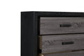 Soluto Grey And Black Chest Black Gray Rubber Wood