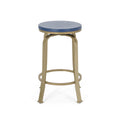 Counter Stool2Pcs Set Blue Metal