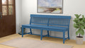 Haidel Blue Dining Bench Blue Solid Wood