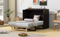 Full Size Murphy Bed With Large Drawers,Espresso Full Espresso Plywood