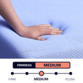 Refresh 12 Inch Hybrid Cooling Fast Responding Latex Foam And Coil Adult Mattress, Queen Size Blue Foam Foam Spring Queen
