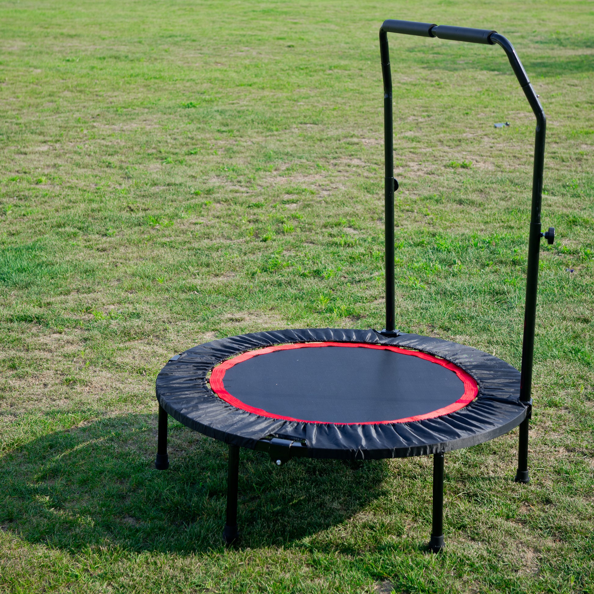 40 Inch Mini Exercise Trampoline For Adults Or Kids Indoor Fitness Rebounder Trampoline With Safety Pad Max. Load 300Lbs Black Metal