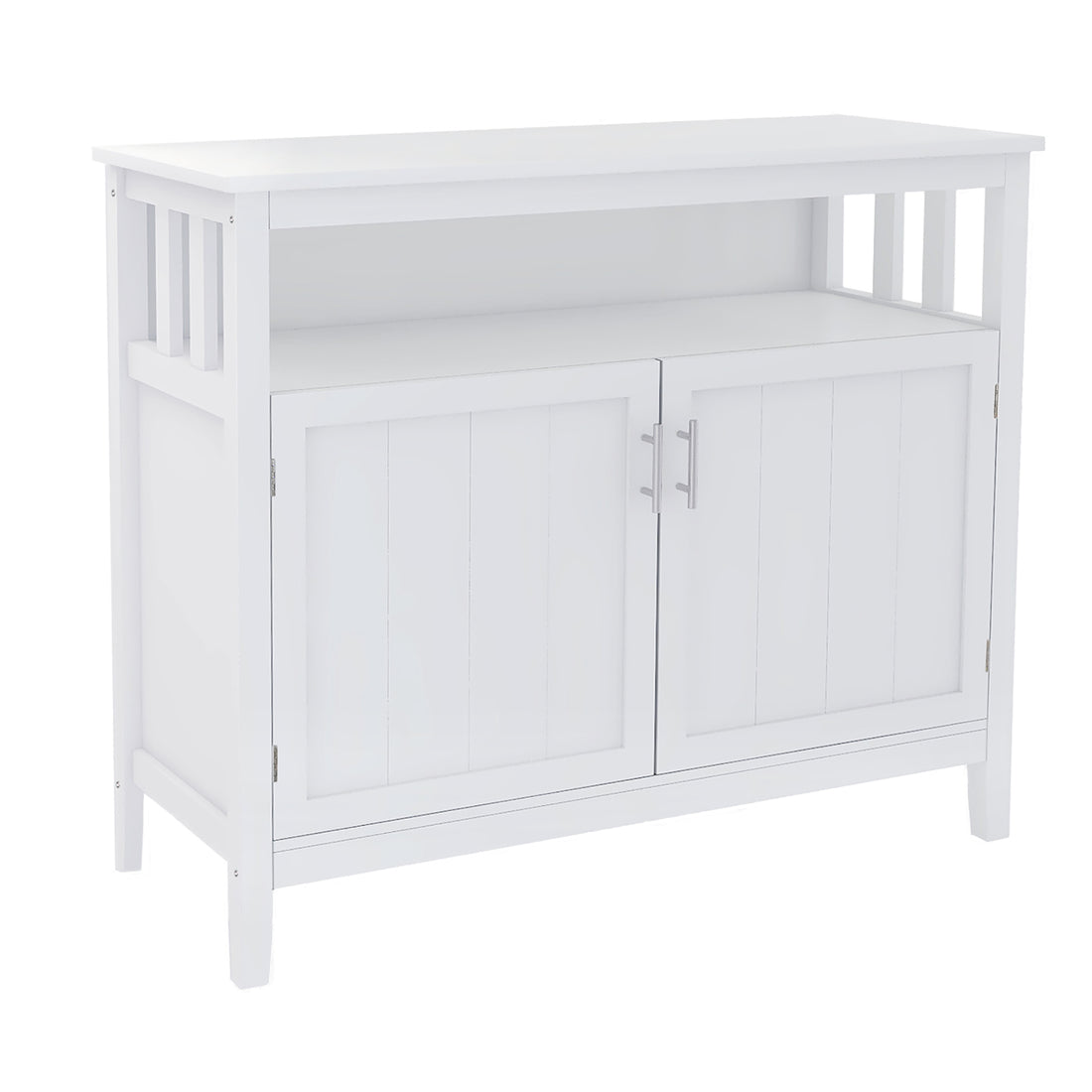 Kitchen Storage Sideboard And Buffet Server Cabinet White White Mdf