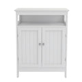 Bathroom Standing Storage With Double Shutter Doors Cabinet White White Mdf