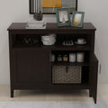 Kitchen Storage Sideboard And Buffet Server Cabinet Brown Color Brown Mdf