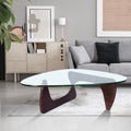 Home Modern Triangle Coffee Table Drak Solid Wood