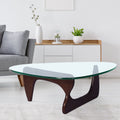 Home Modern Triangle Coffee Table Drak Solid Wood