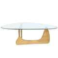 Home Modern Triangle Coffee Table Natural Solid Wood