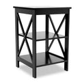 Oxford Small Side Table Black Mdf Material Legs Black Mdf