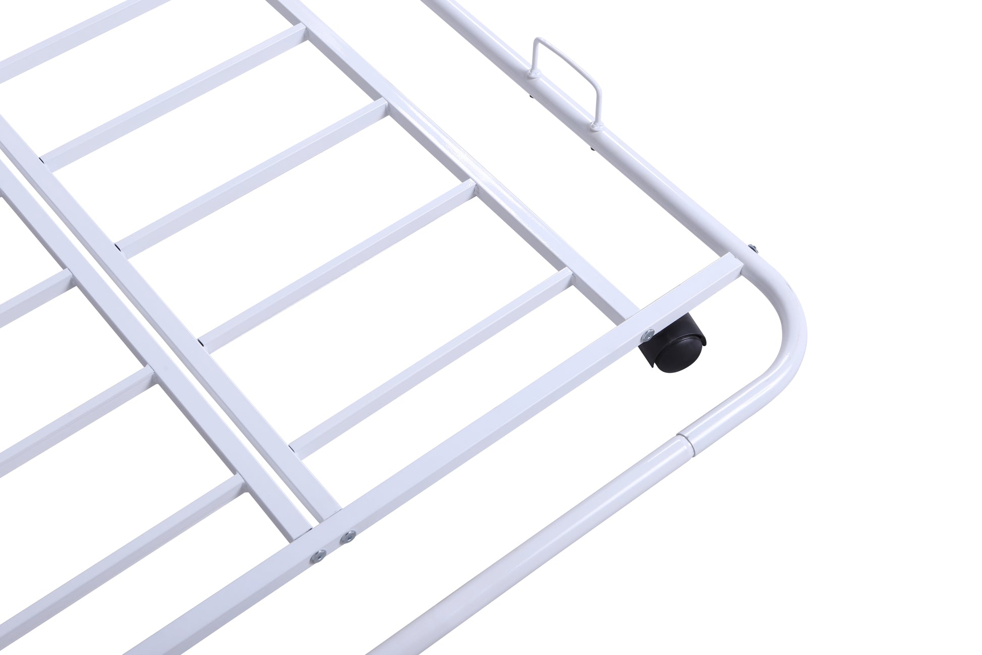 Metal Frame Daybed With Trundle White Metal