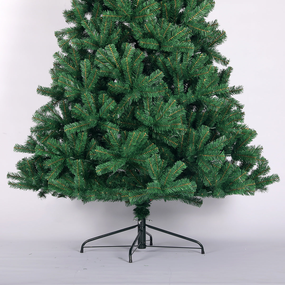 6Ft Artificial Christmas Tree Full Natural Spruce Pvc Fir Tree Foldable Metal Stand Unlit Green Green Iron Pvc