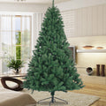 6Ft Artificial Christmas Tree Full Natural Spruce Pvc Fir Tree Foldable Metal Stand Unlit Green Green Iron Pvc