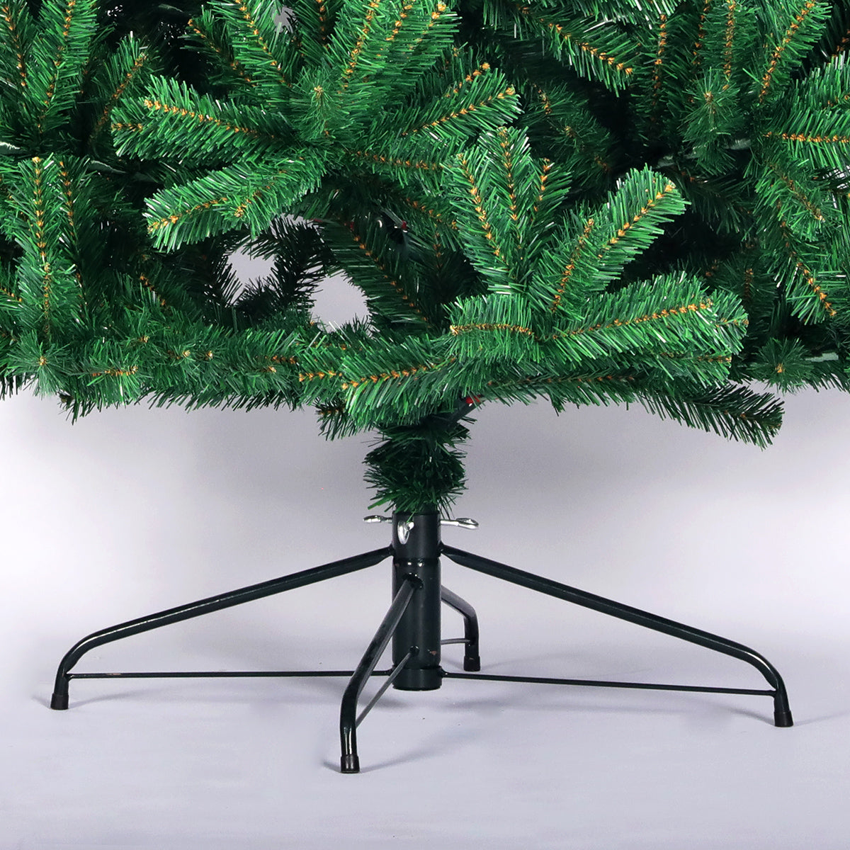 6Ft Artificial Christmas Tree Full Natural Spruce Pvc Fir Tree Foldable Metal Stand Unlit Green Green Iron Pvc