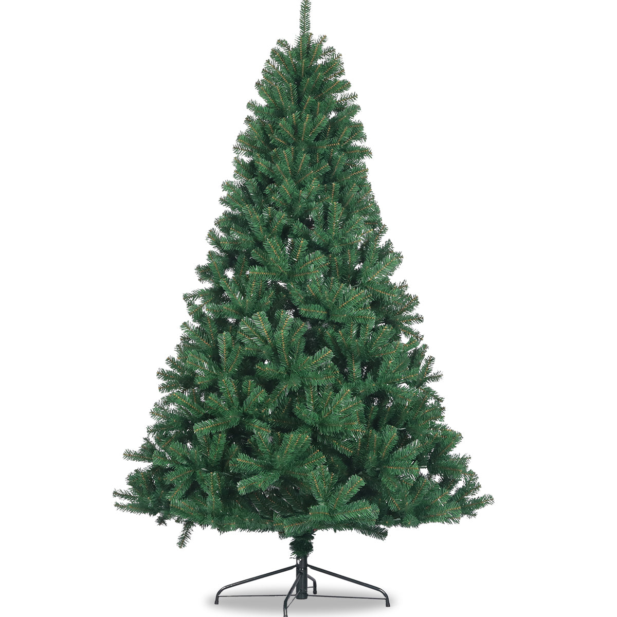 6Ft Artificial Christmas Tree Full Natural Spruce Pvc Fir Tree Foldable Metal Stand Unlit Green Green Iron Pvc