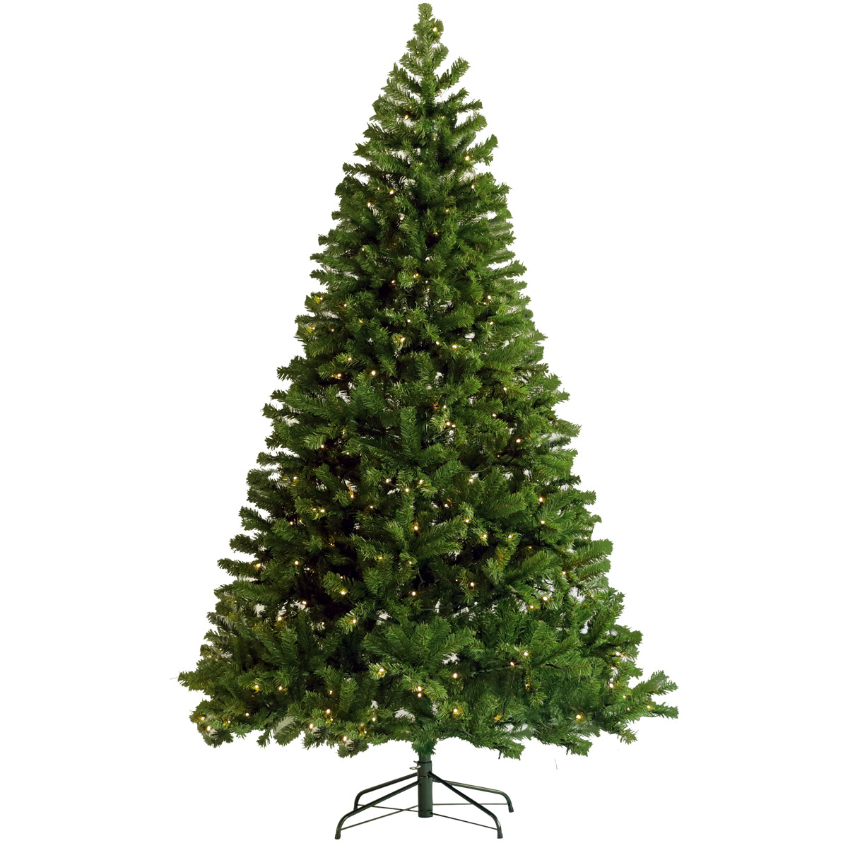 Pre Lit Christmas Tree 6Ft Artificial Hinged Xmas Tree With Foldable Stand Green Polyester