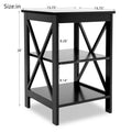 Oxford Small Side Table Black Mdf Material Legs Black Mdf