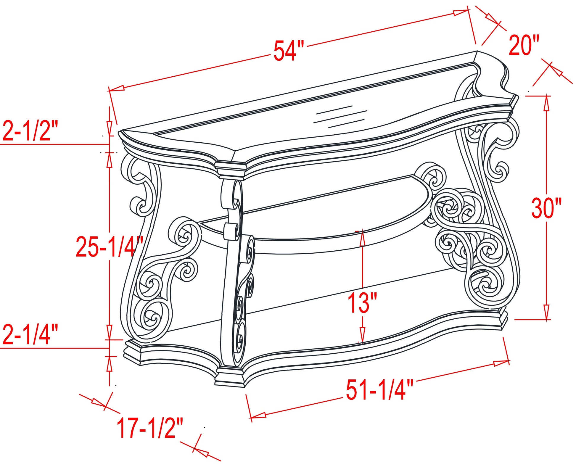 Sofa Table, Glass Table Top, Mdf W Marble Paper Middle Shelf, Powder Coat Finish Metal Legs. 54"Lx20"Wx30"H Brown Glass