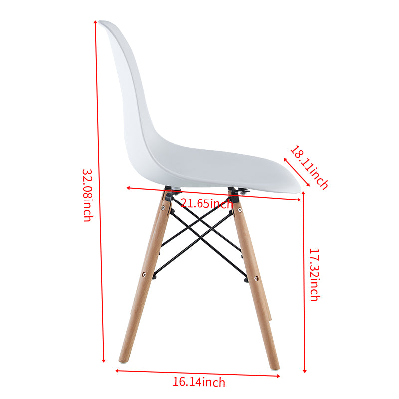 Dining Room,Living Room Chair,Set Of 2,White White Plastic