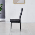 Chair Set Of 4 Black Metal