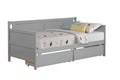 Daybed With Two Drawers, Twin Size Sofa Bed,Storage Drawers For Bedroom,Living Room ,Grey Sku:W504P149044 Twin Grey Pine