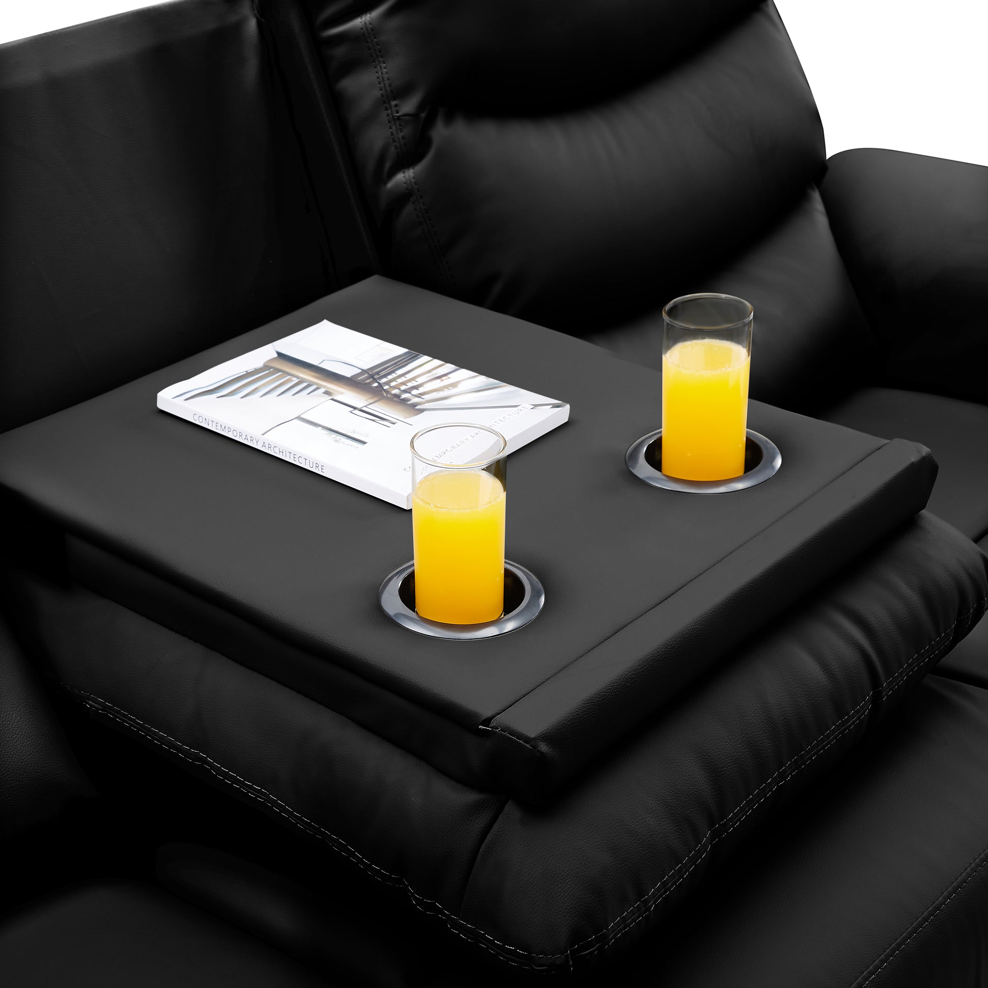 Motion Sofa 3 2 Black Pu K2553S00004 W223S00579 Black Pu 5 Seat