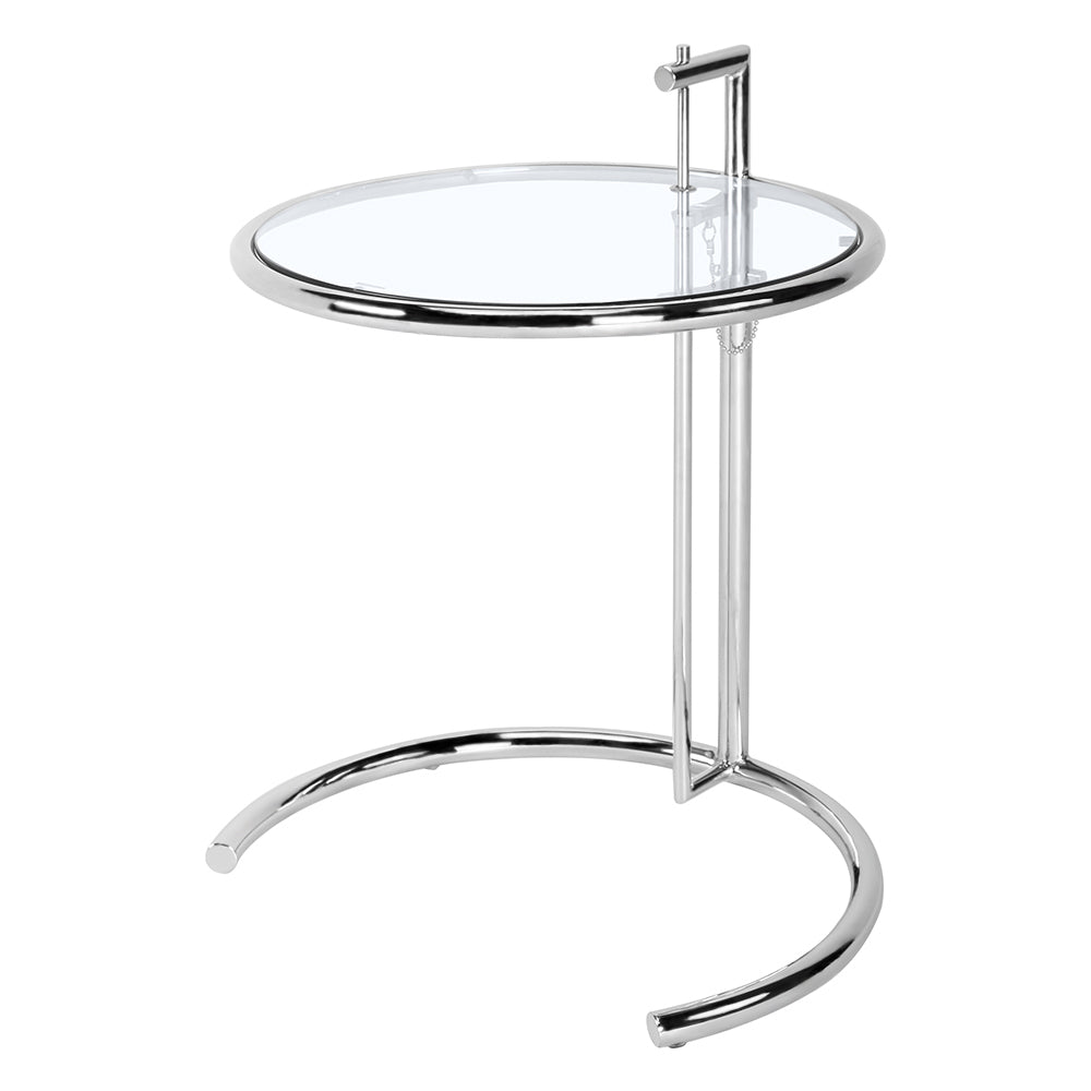 Coffee Table Adjustable Height Table Silver Stainless Steel