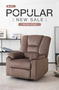 Power Lift Recliner Chair For Elderly Heavy Duty And Safety Motion Reclining Mechanism Fabric Sofa Living Room Chair Brown Cotton Fabric