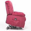 Power Lift Recliner Chair For Elderly Heavy Duty And Safety Motion Reclining Mechanism Fabric Sofa Living Room Chair Red Cotton Fabric