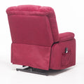 Power Lift Recliner Chair For Elderly Heavy Duty And Safety Motion Reclining Mechanism Fabric Sofa Living Room Chair Red Cotton Fabric