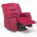 Power Lift Recliner Chair For Elderly Heavy Duty And Safety Motion Reclining Mechanism Fabric Sofa Living Room Chair Red Cotton Fabric